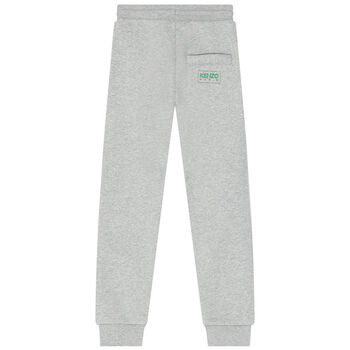 Boys Grey Logo Joggers